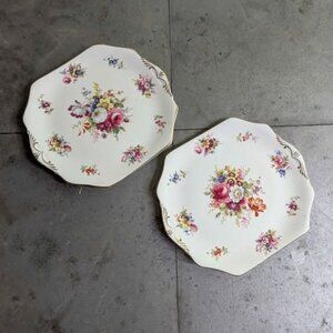 Antique Hand painted Made in England Ceramic Plates